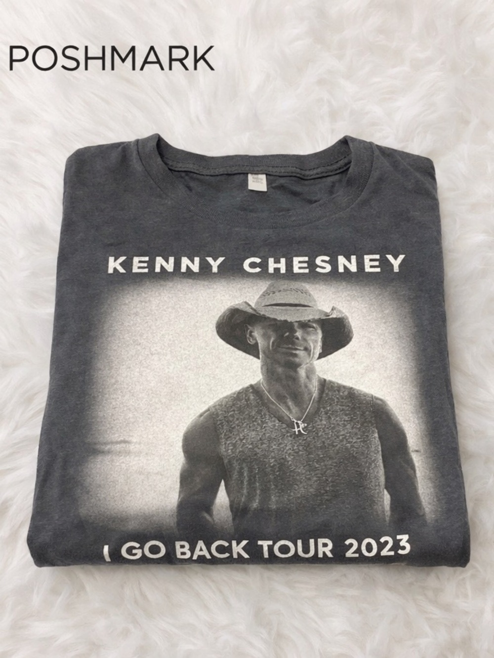 Kenny Chesney I Go Back Tour 2023 Vintage Look Tee - Charcoal